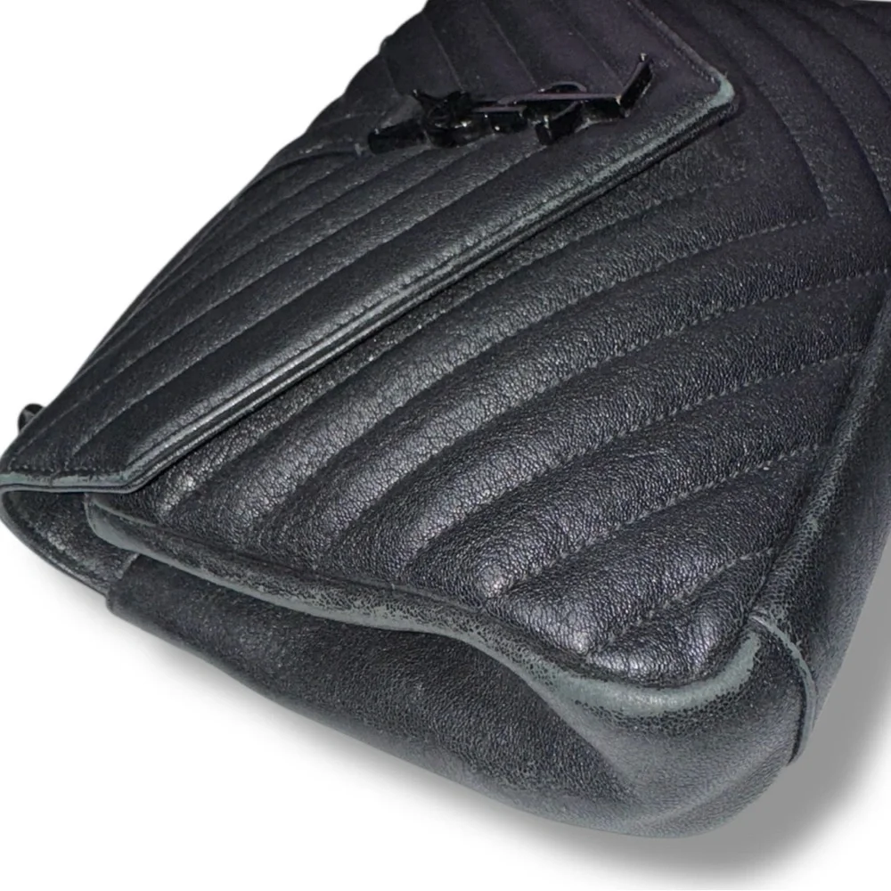 Saint Laurent College Medium Flap YSL Shoulder Bag Quilted black Leather 🔥SALE🔥 - Picture 5 of 15